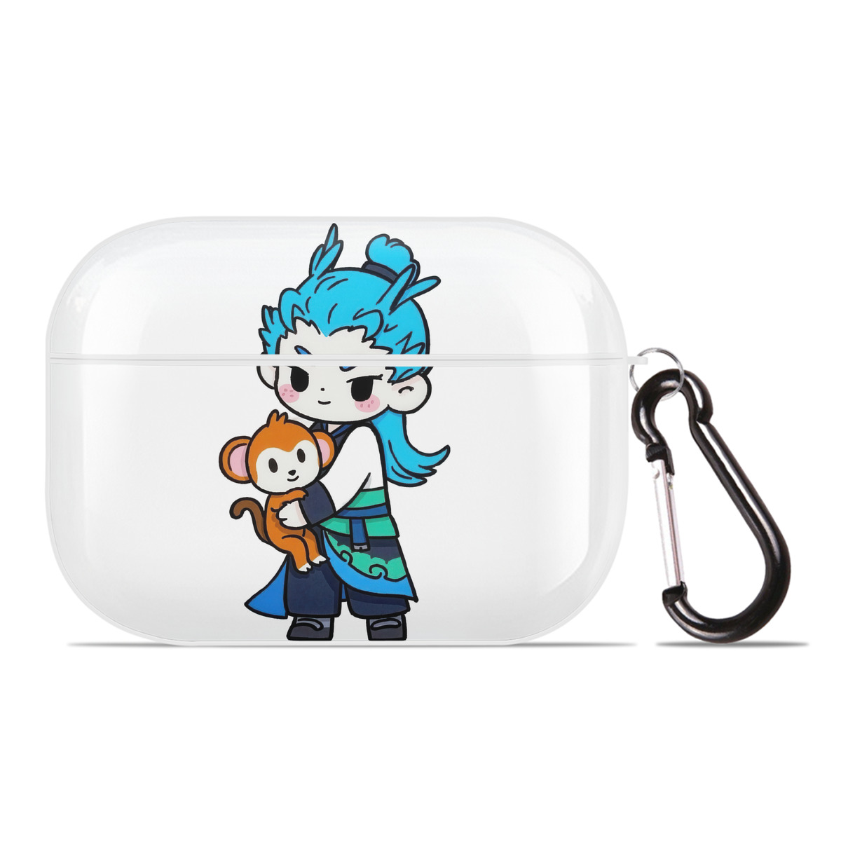 （画像用） Ne Zha 2 ナタ 魔童の大暴れ 【AirPods Pro用】ハードシェル保護ケース 耐衝撃・防指紋・カラビナ付き商品仕様