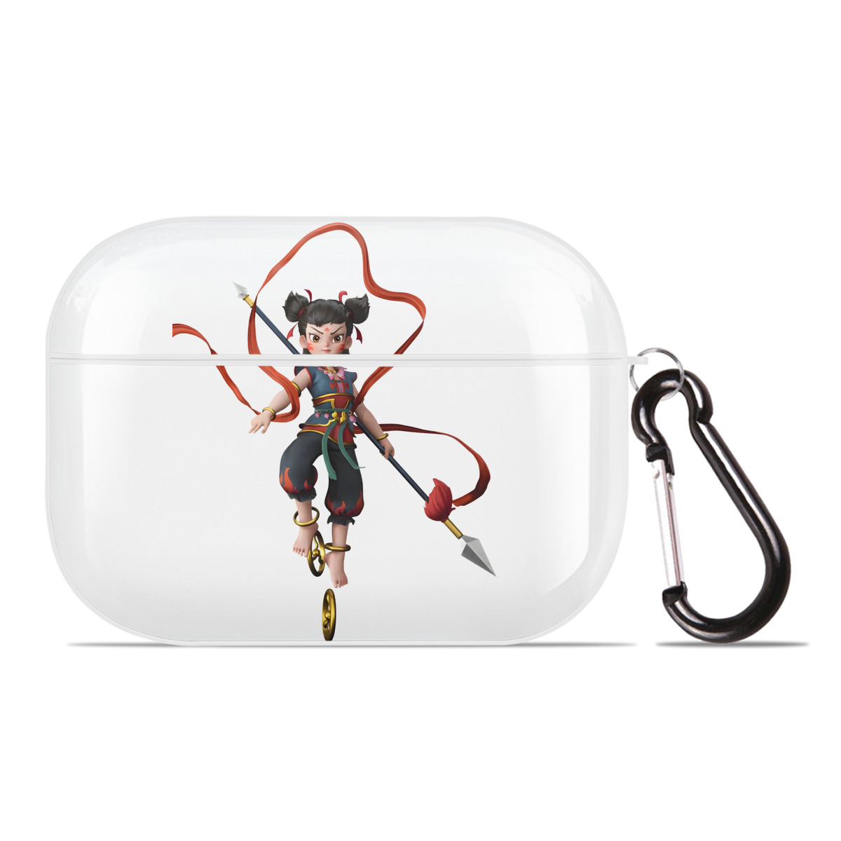 （画像用） Ne Zha 2 ナタ 魔童の大暴れ 【AirPods Pro用】ハードシェル保護ケース 耐衝撃・防指紋・カラビナ付き商品仕様