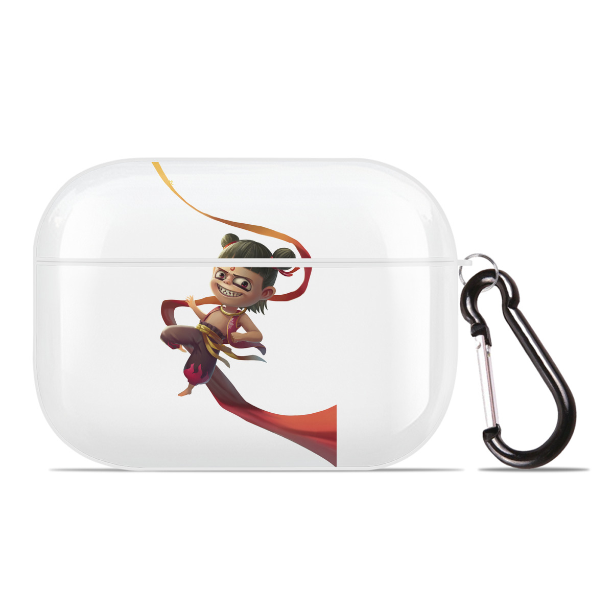 （画像用） Ne Zha 2 ナタ 魔童の大暴れ 【AirPods Pro用】ハードシェル保護ケース 耐衝撃・防指紋・カラビナ付き商品仕様
