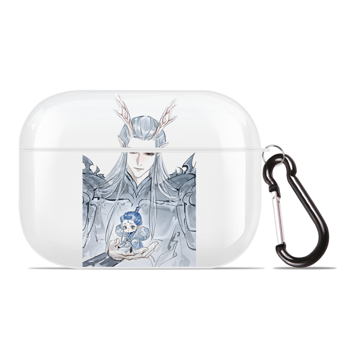 （画像用） Ne Zha 2 ナタ 魔童の大暴れ 【AirPods Pro用】ハードシェル保護ケース 耐衝撃・防指紋・カラビナ付き商品仕様
