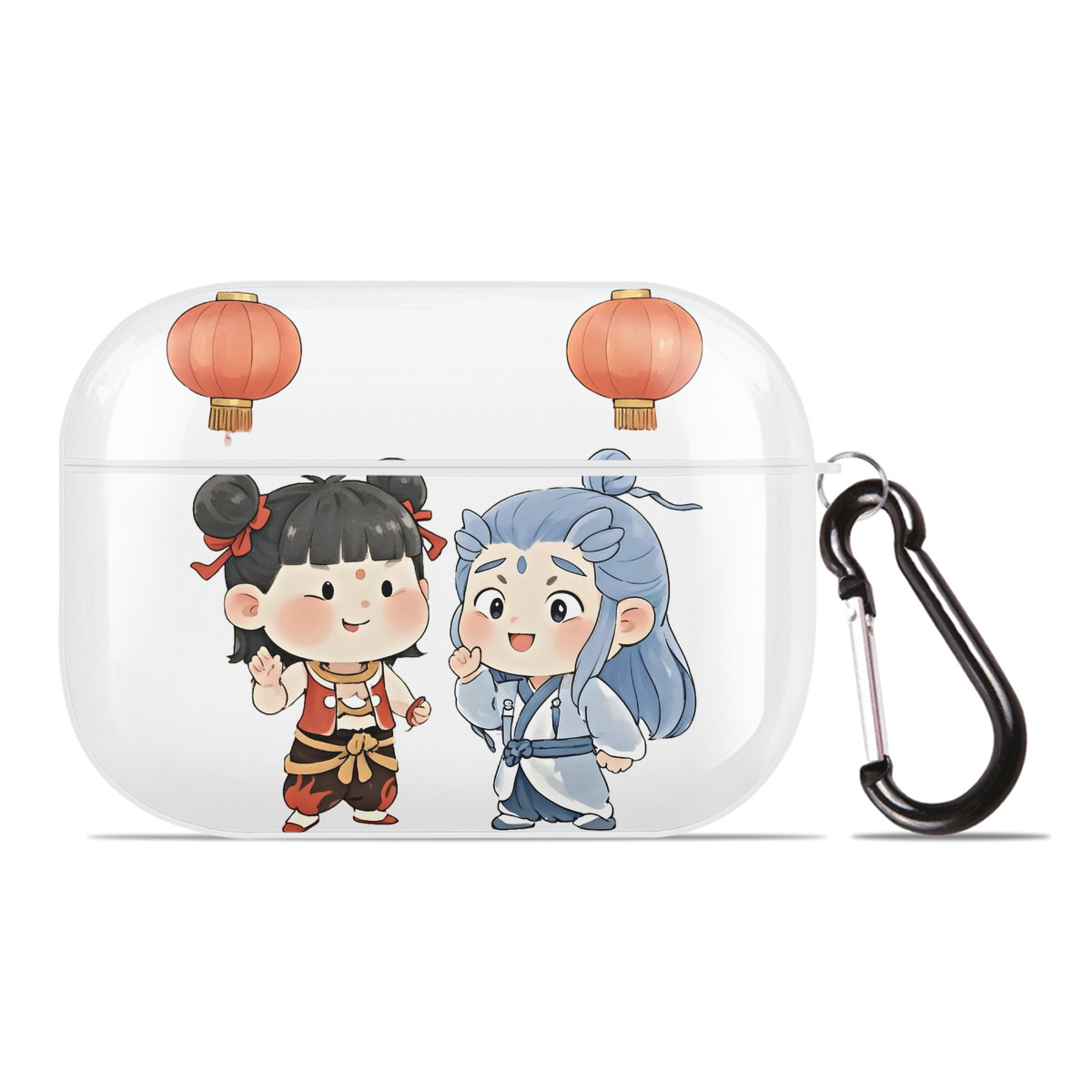 （画像用） Ne Zha 2 ナタ 魔童の大暴れ 【AirPods Pro用】ハードシェル保護ケース 耐衝撃・防指紋・カラビナ付き商品仕様