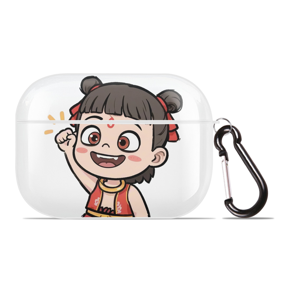 （画像用） Ne Zha 2 ナタ 魔童の大暴れ 【AirPods Pro用】ハードシェル保護ケース 耐衝撃・防指紋・カラビナ付き商品仕様
