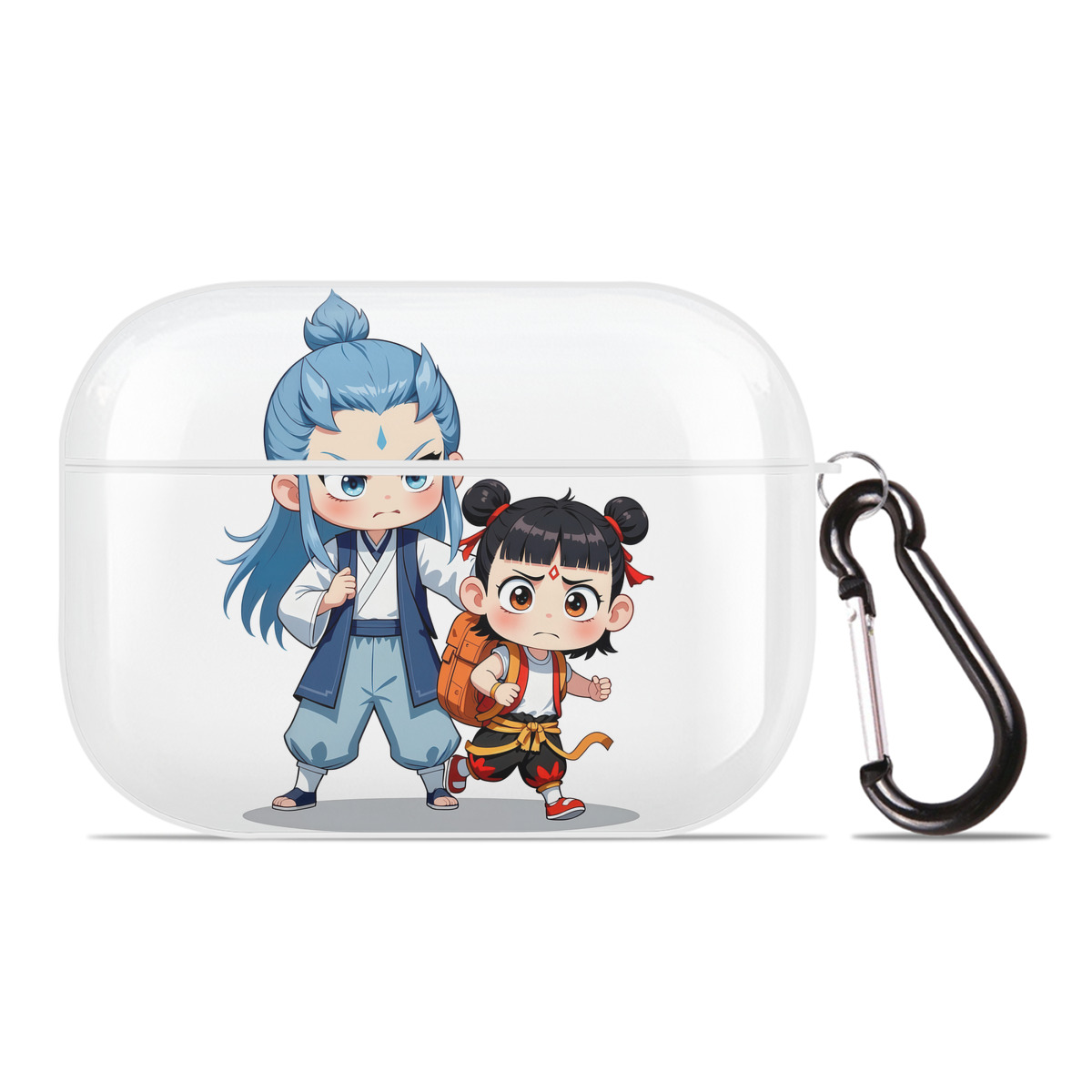 （画像用） Ne Zha 2 ナタ 魔童の大暴れ 【AirPods Pro用】ハードシェル保護ケース 耐衝撃・防指紋・カラビナ付き商品仕様