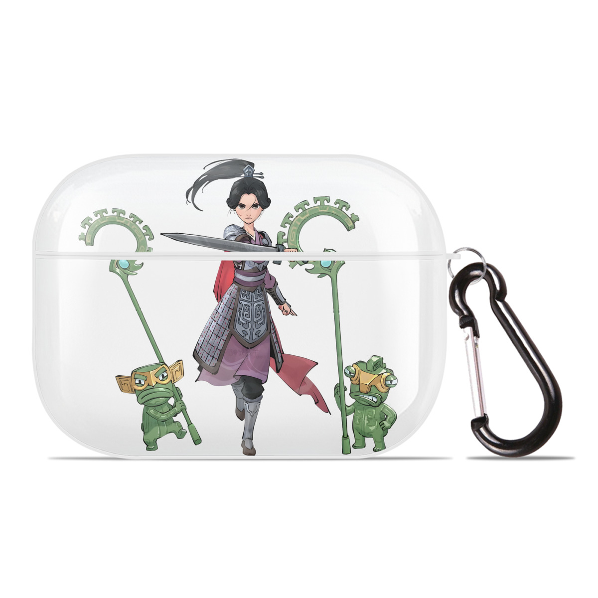 （画像用） Ne Zha 2 ナタ 魔童の大暴れ 【AirPods Pro用】ハードシェル保護ケース 耐衝撃・防指紋・カラビナ付き商品仕様