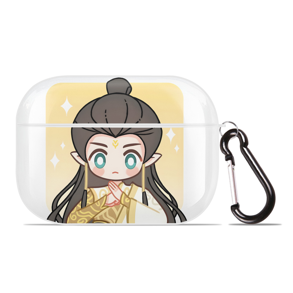 （画像用） Ne Zha 2 ナタ 魔童の大暴れ 【AirPods Pro用】ハードシェル保護ケース 耐衝撃・防指紋・カラビナ付き商品仕様