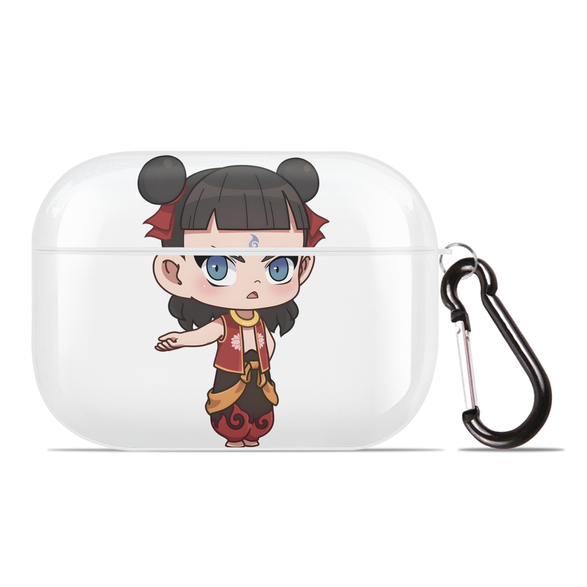 （画像用） Ne Zha 2 ナタ 魔童の大暴れ 【AirPods Pro用】ハードシェル保護ケース 耐衝撃・防指紋・カラビナ付き商品仕様