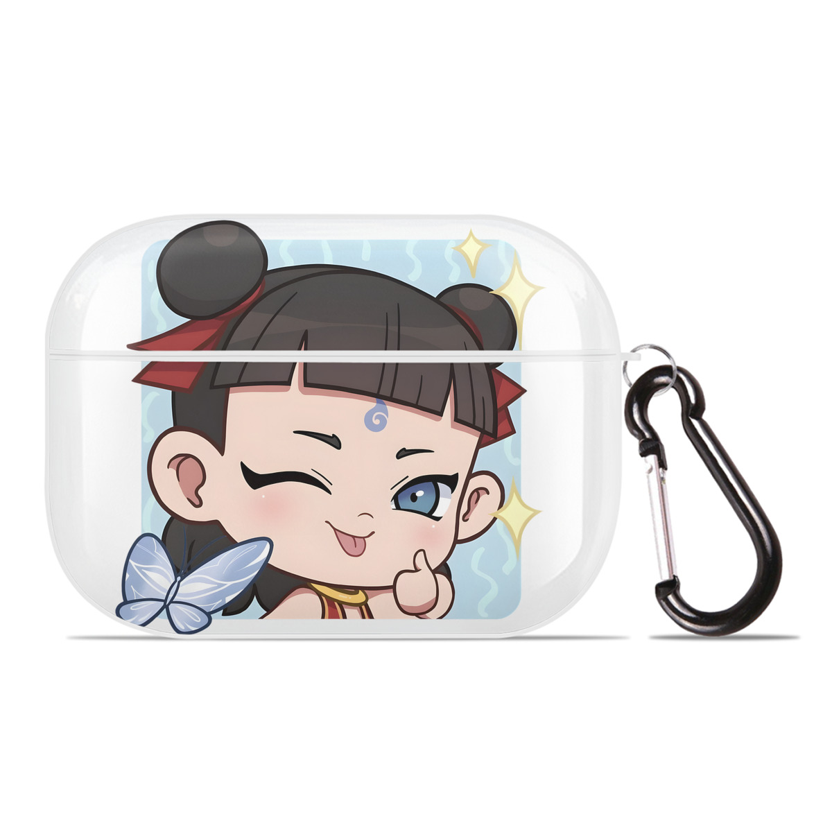 （画像用） Ne Zha 2 ナタ 魔童の大暴れ 【AirPods Pro用】ハードシェル保護ケース 耐衝撃・防指紋・カラビナ付き商品仕様