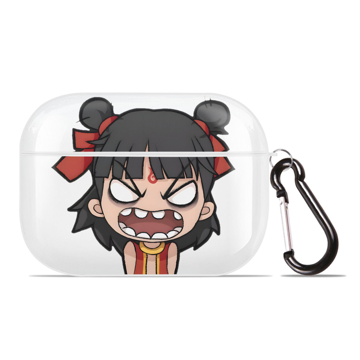 （画像用） Ne Zha 2 ナタ 魔童の大暴れ 【AirPods Pro用】ハードシェル保護ケース 耐衝撃・防指紋・カラビナ付き商品仕様
