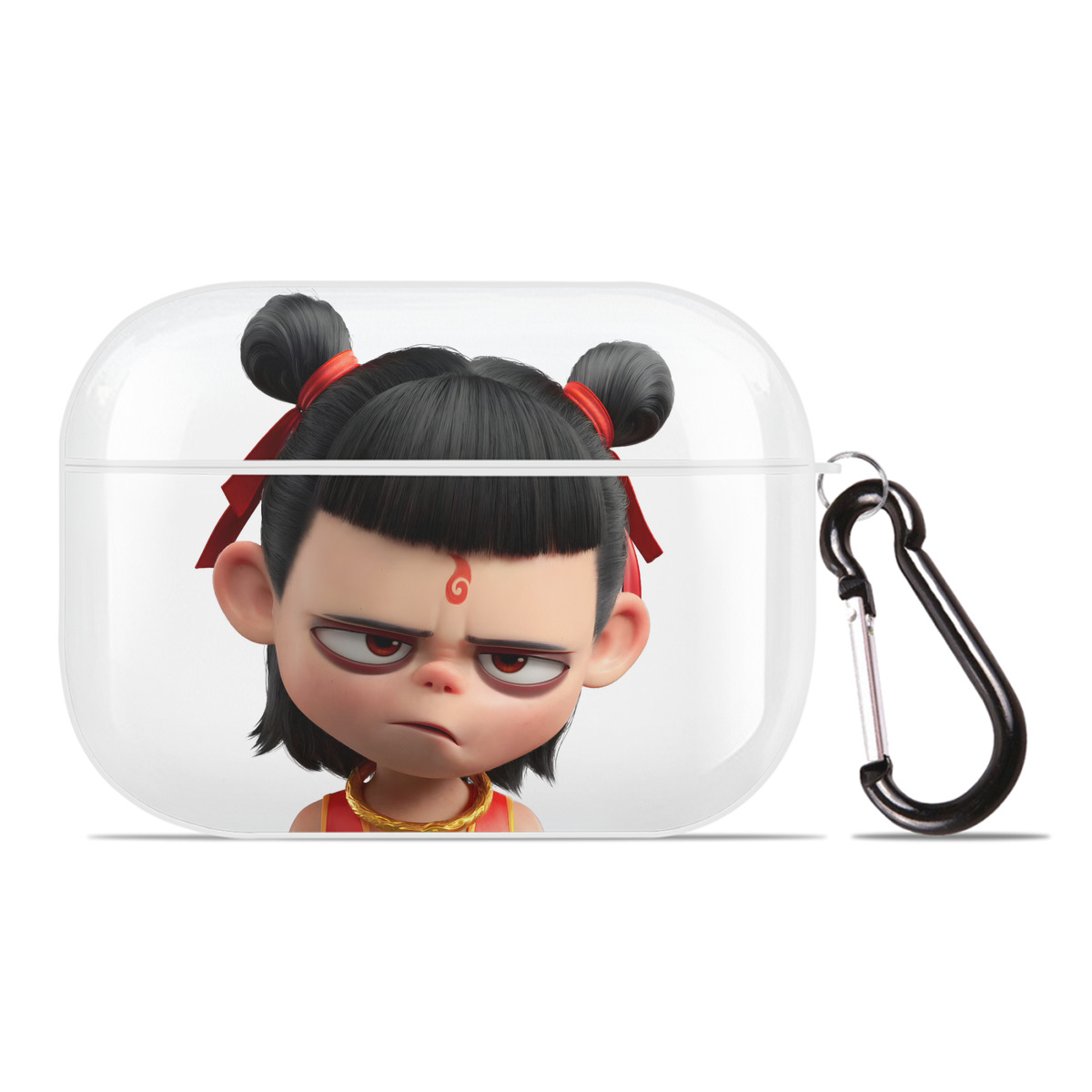 （画像用） Ne Zha 2 ナタ 魔童の大暴れ 【AirPods Pro用】ハードシェル保護ケース 耐衝撃・防指紋・カラビナ付き商品仕様