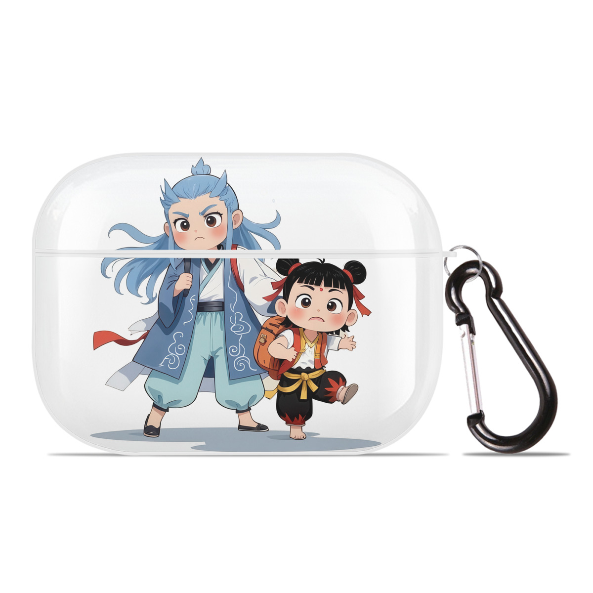（画像用） Ne Zha 2 ナタ 魔童の大暴れ 【AirPods Pro用】ハードシェル保護ケース 耐衝撃・防指紋・カラビナ付き商品仕様