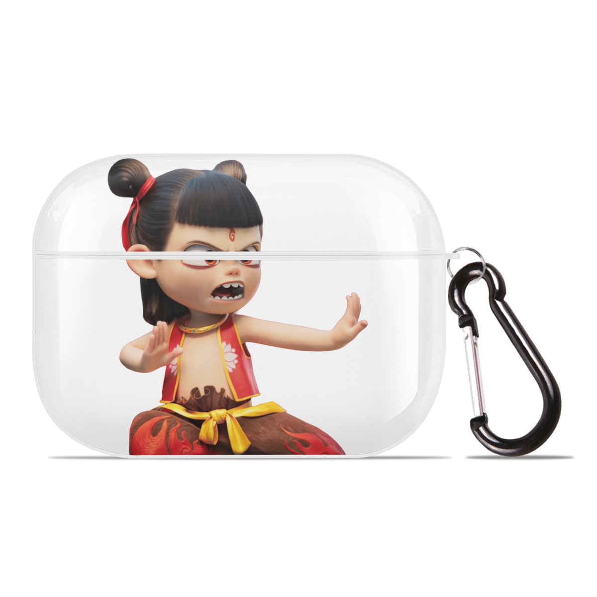 （画像用） Ne Zha 2 ナタ 魔童の大暴れ 【AirPods Pro用】ハードシェル保護ケース 耐衝撃・防指紋・カラビナ付き商品仕様