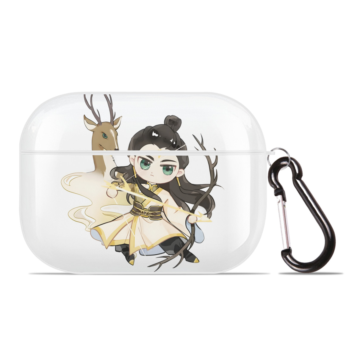 （画像用） Ne Zha 2 ナタ 魔童の大暴れ 【AirPods Pro用】ハードシェル保護ケース 耐衝撃・防指紋・カラビナ付き商品仕様