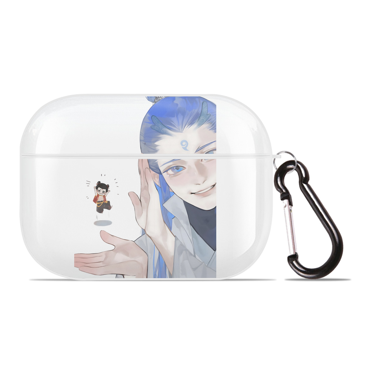 （画像用） Ne Zha 2 ナタ 魔童の大暴れ 【AirPods Pro用】ハードシェル保護ケース 耐衝撃・防指紋・カラビナ付き商品仕様