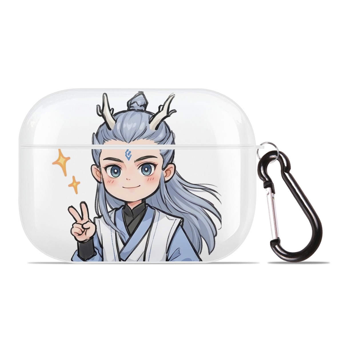 （画像用） Ne Zha 2 ナタ 魔童の大暴れ 【AirPods Pro用】ハードシェル保護ケース 耐衝撃・防指紋・カラビナ付き商品仕様