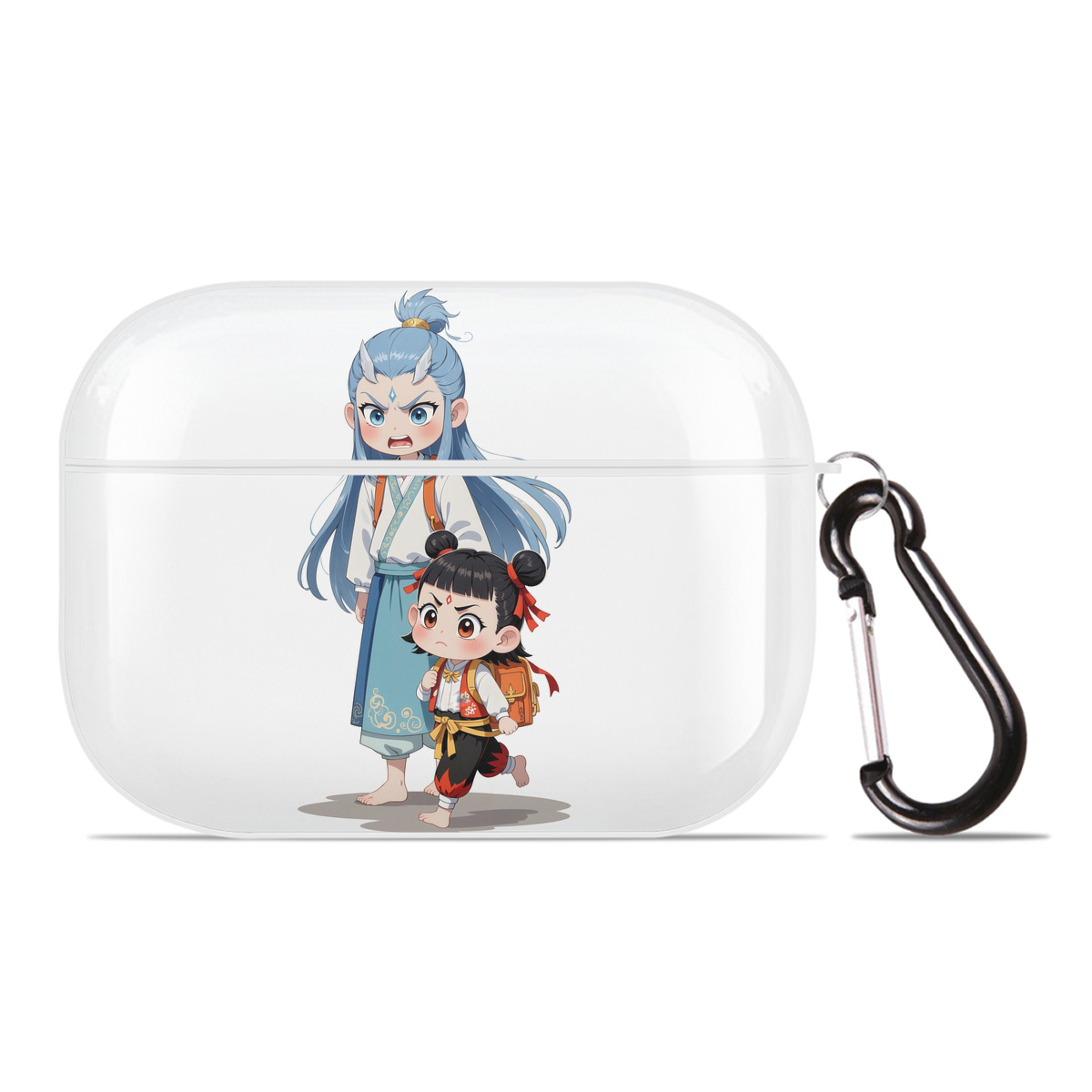 （画像用） Ne Zha 2 ナタ 魔童の大暴れ 【AirPods Pro用】ハードシェル保護ケース 耐衝撃・防指紋・カラビナ付き商品仕様