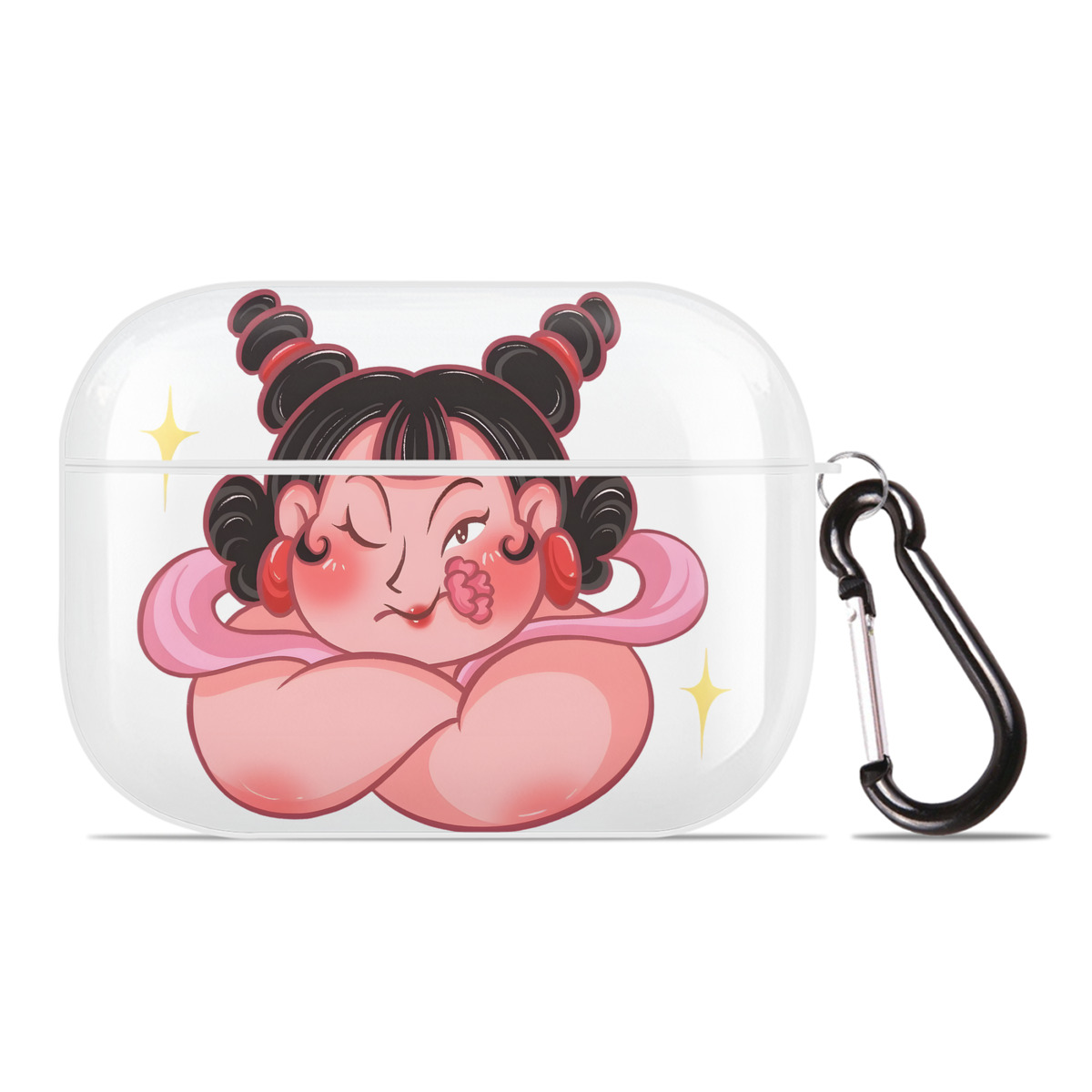 （画像用） Ne Zha 2 ナタ 魔童の大暴れ 【AirPods Pro用】ハードシェル保護ケース 耐衝撃・防指紋・カラビナ付き商品仕様