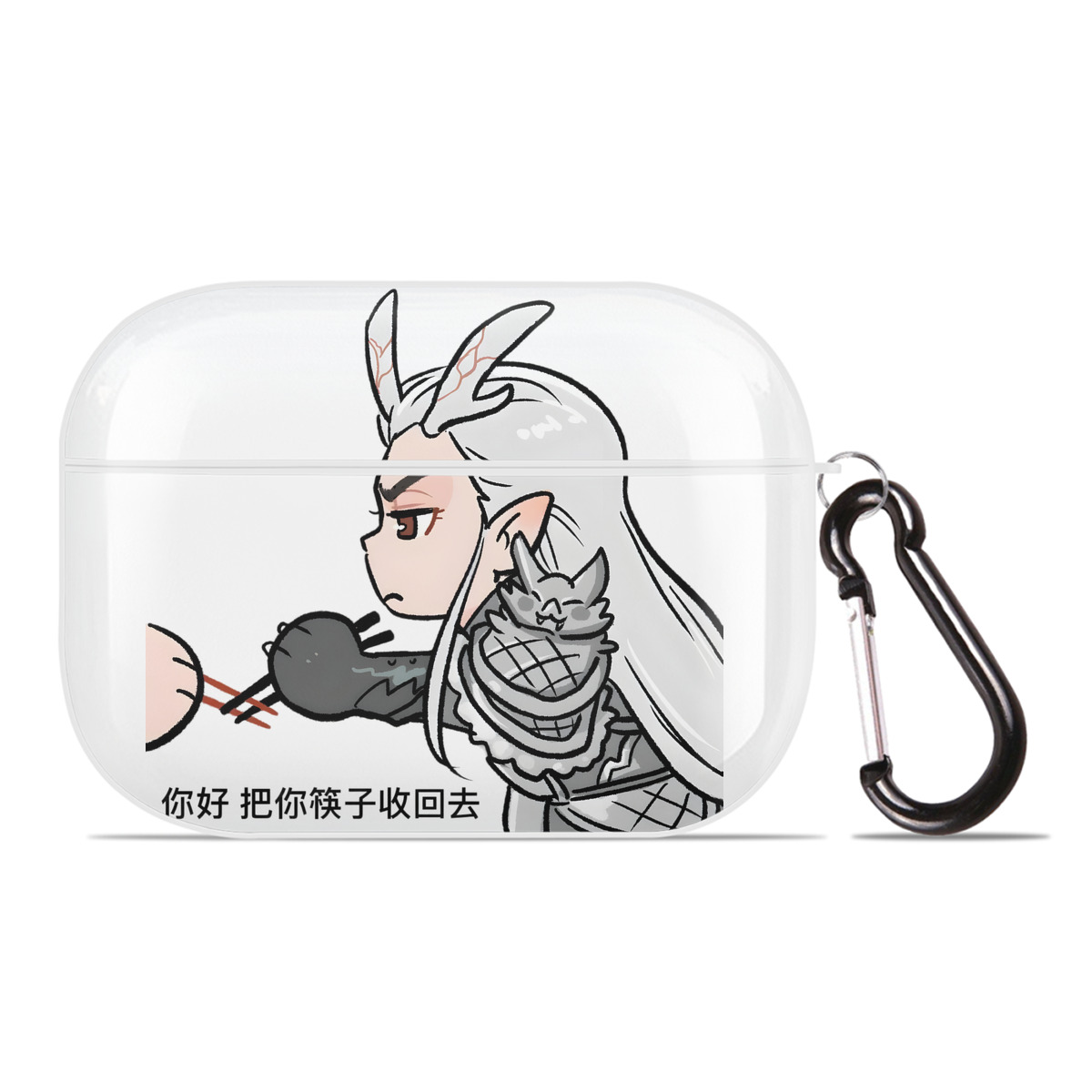 （画像用） Ne Zha 2 ナタ 魔童の大暴れ 【AirPods Pro用】ハードシェル保護ケース 耐衝撃・防指紋・カラビナ付き商品仕様