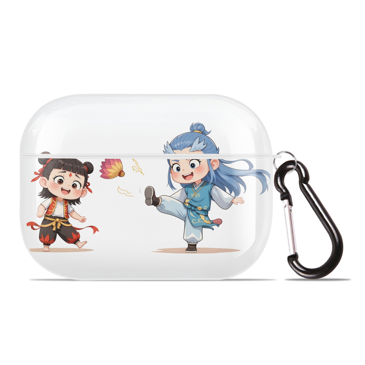 （画像用） Ne Zha 2 ナタ 魔童の大暴れ 【AirPods Pro用】ハードシェル保護ケース 耐衝撃・防指紋・カラビナ付き商品仕様