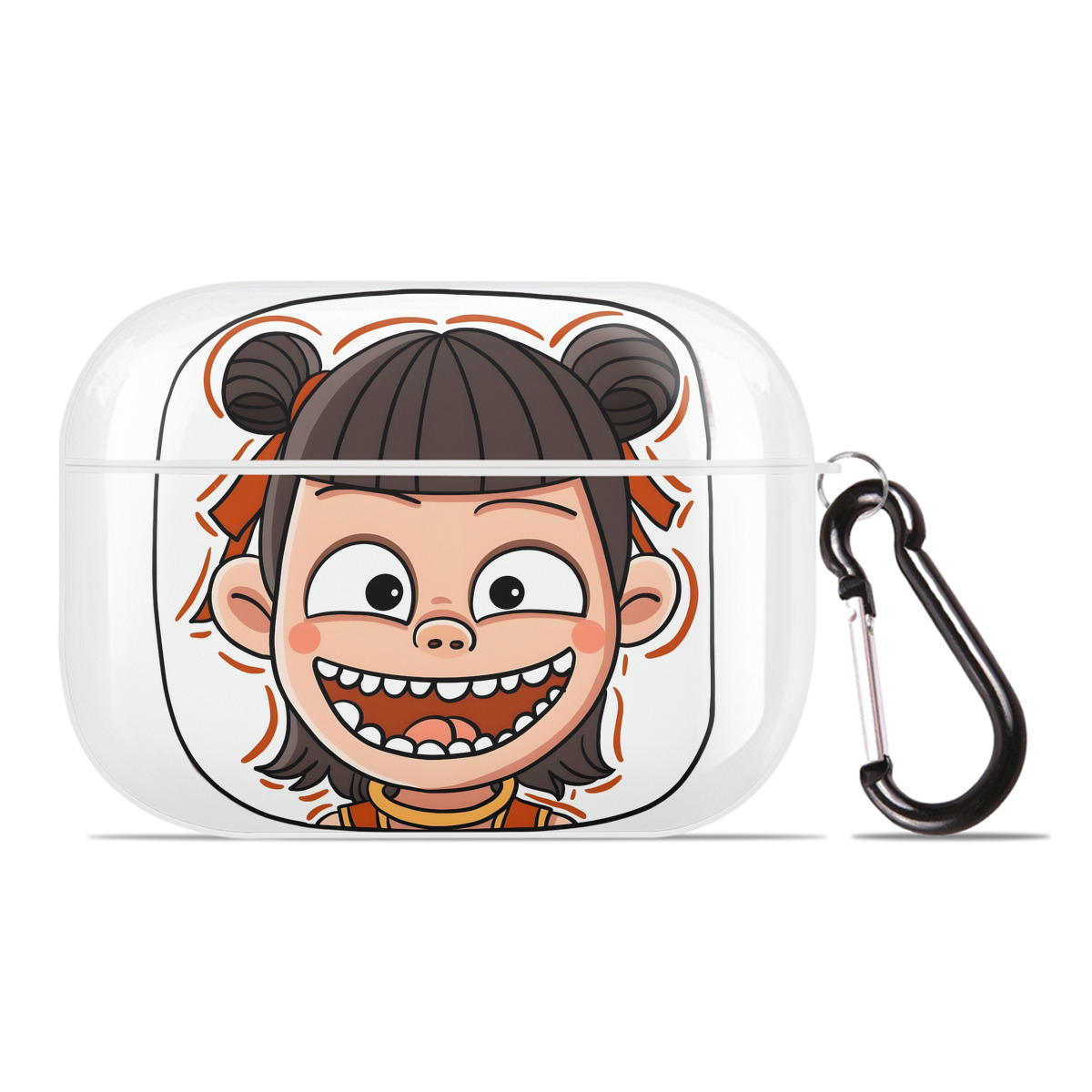 （画像用） Ne Zha 2 ナタ 魔童の大暴れ 【AirPods Pro用】ハードシェル保護ケース 耐衝撃・防指紋・カラビナ付き商品仕様