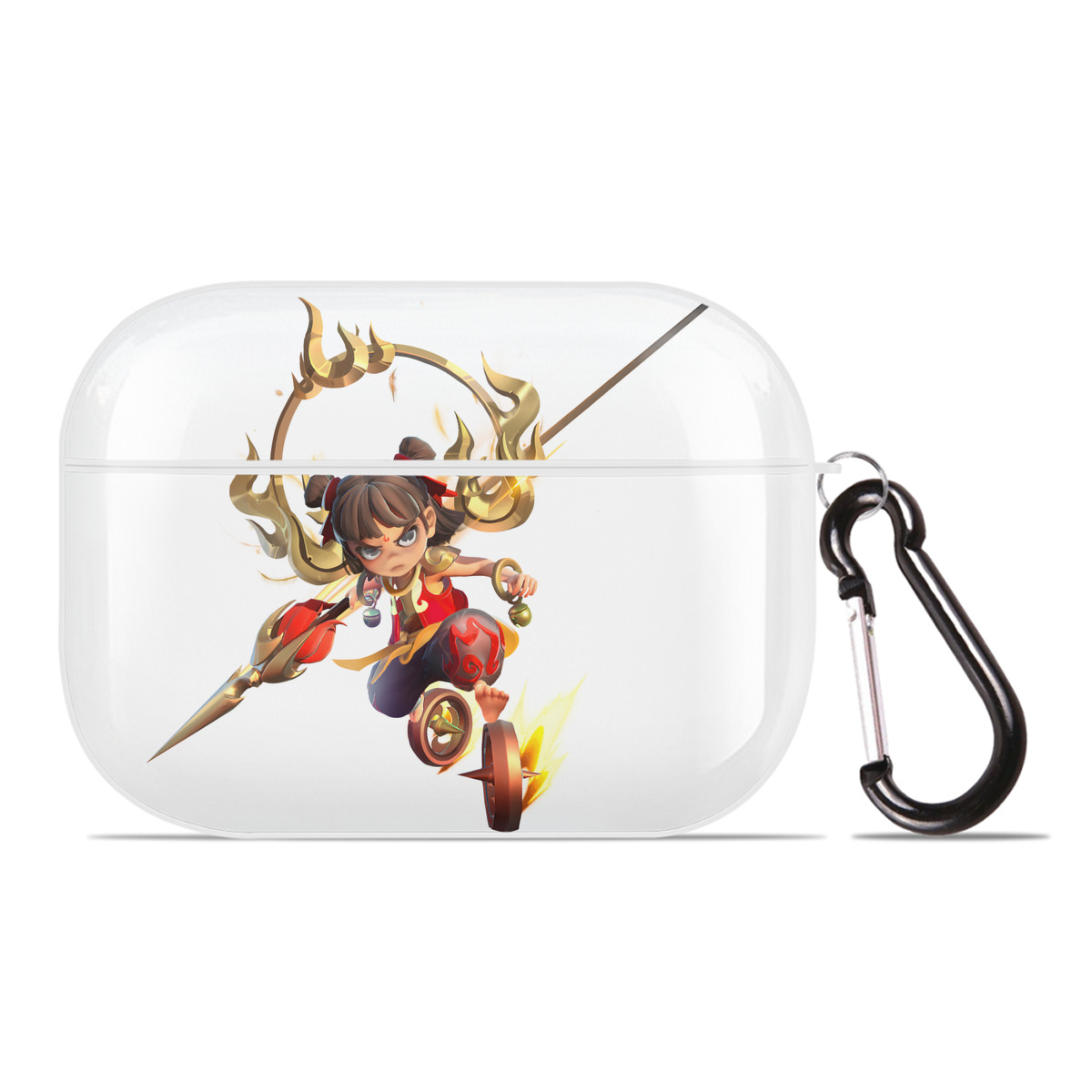 （画像用） Ne Zha 2 ナタ 魔童の大暴れ 【AirPods Pro用】ハードシェル保護ケース 耐衝撃・防指紋・カラビナ付き商品仕様