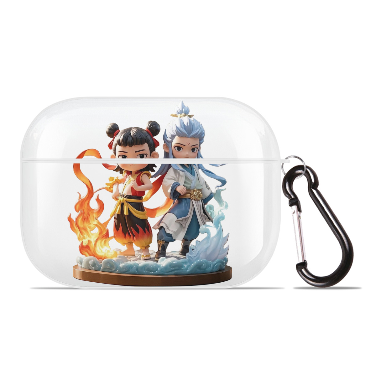 （画像用） Ne Zha 2 ナタ 魔童の大暴れ 【AirPods Pro用】ハードシェル保護ケース 耐衝撃・防指紋・カラビナ付き商品仕様