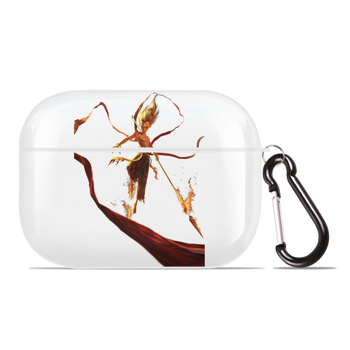 （画像用） Ne Zha 2 ナタ 魔童の大暴れ 【AirPods Pro用】ハードシェル保護ケース 耐衝撃・防指紋・カラビナ付き商品仕様