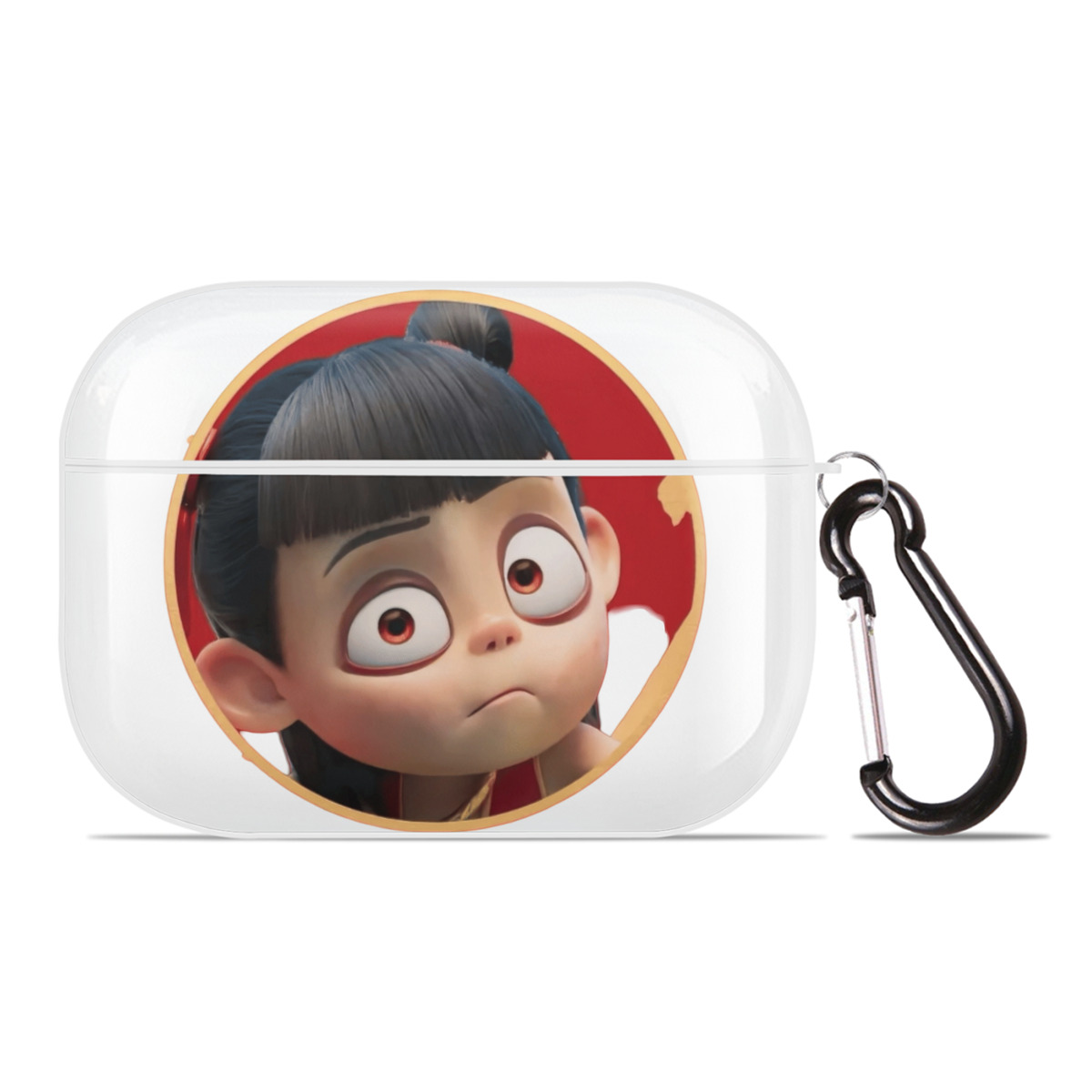 （画像用） Ne Zha 2 ナタ 魔童の大暴れ 【AirPods Pro用】ハードシェル保護ケース 耐衝撃・防指紋・カラビナ付き商品仕様