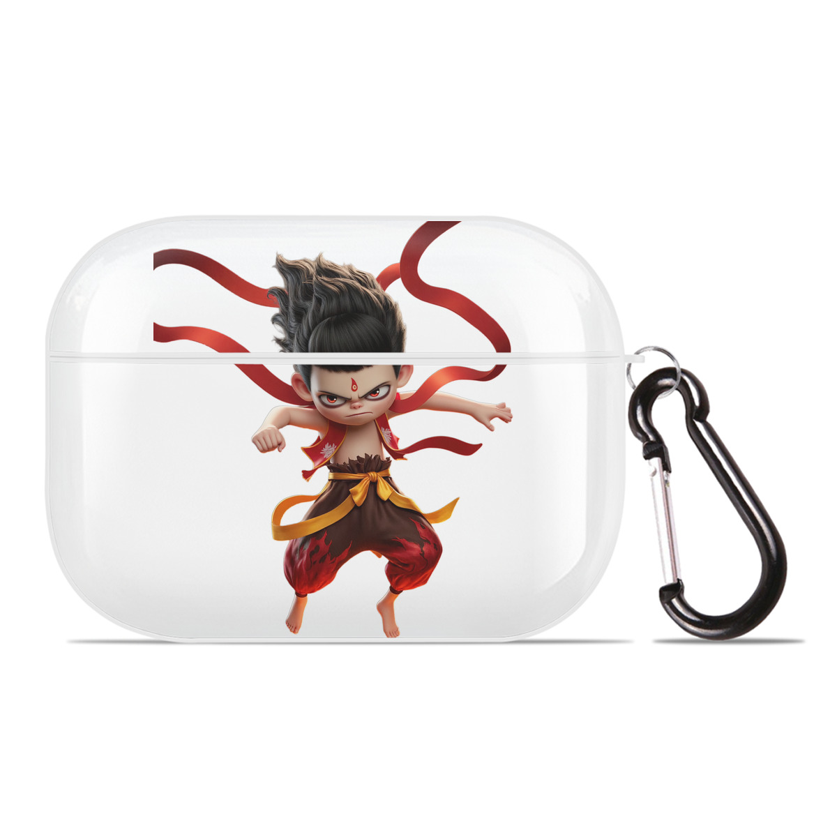 （画像用） Ne Zha 2 ナタ 魔童の大暴れ 【AirPods Pro用】ハードシェル保護ケース 耐衝撃・防指紋・カラビナ付き商品仕様