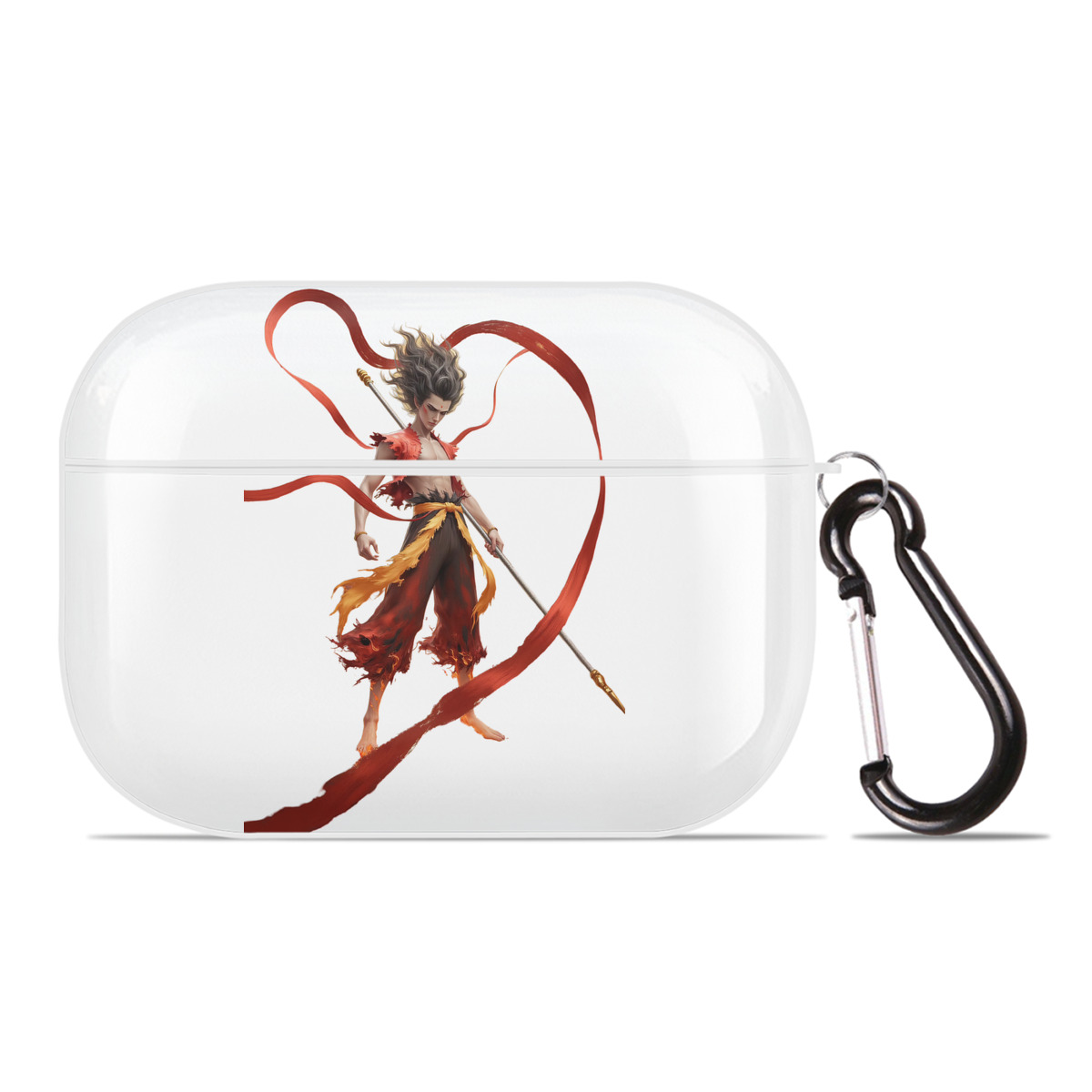 （画像用） Ne Zha 2 ナタ 魔童の大暴れ 【AirPods Pro用】ハードシェル保護ケース 耐衝撃・防指紋・カラビナ付き商品仕様
