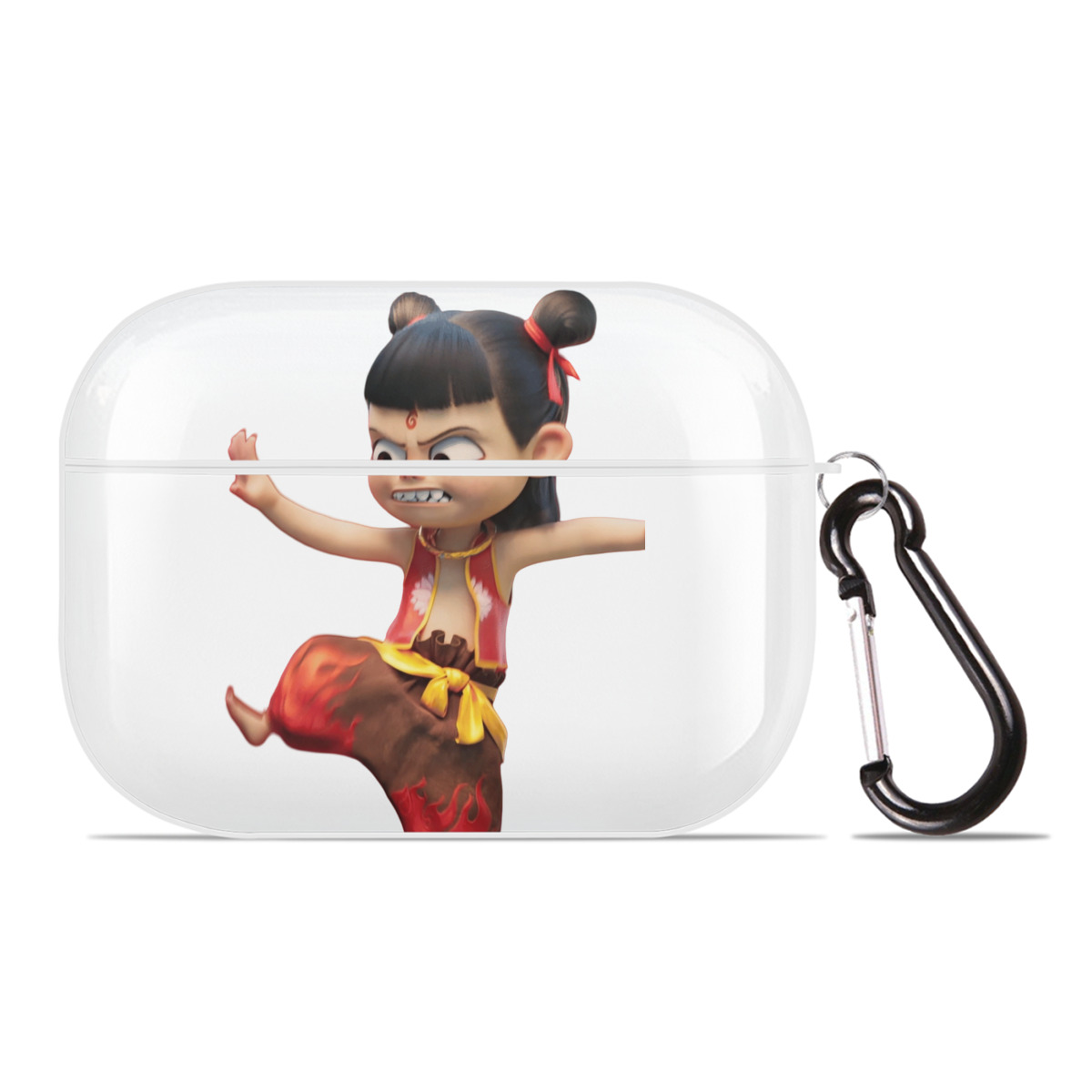（画像用） Ne Zha 2 ナタ 魔童の大暴れ 【AirPods Pro用】ハードシェル保護ケース 耐衝撃・防指紋・カラビナ付き商品仕様