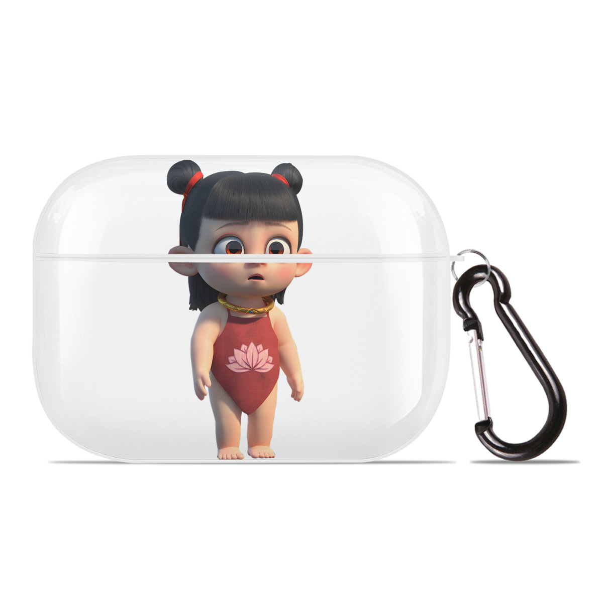 （画像用） Ne Zha 2 ナタ 魔童の大暴れ 【AirPods Pro用】ハードシェル保護ケース 耐衝撃・防指紋・カラビナ付き商品仕様