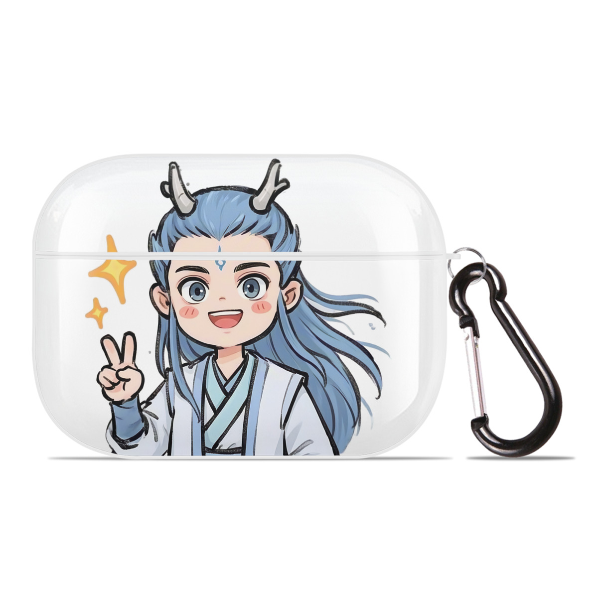 （画像用） Ne Zha 2 ナタ 魔童の大暴れ 【AirPods Pro用】ハードシェル保護ケース 耐衝撃・防指紋・カラビナ付き商品仕様