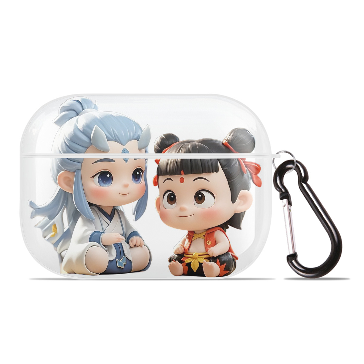 （画像用） Ne Zha 2 ナタ 魔童の大暴れ 【AirPods Pro用】ハードシェル保護ケース 耐衝撃・防指紋・カラビナ付き商品仕様
