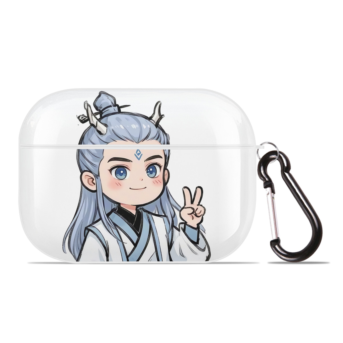 （画像用） Ne Zha 2 ナタ 魔童の大暴れ 【AirPods Pro用】ハードシェル保護ケース 耐衝撃・防指紋・カラビナ付き商品仕様
