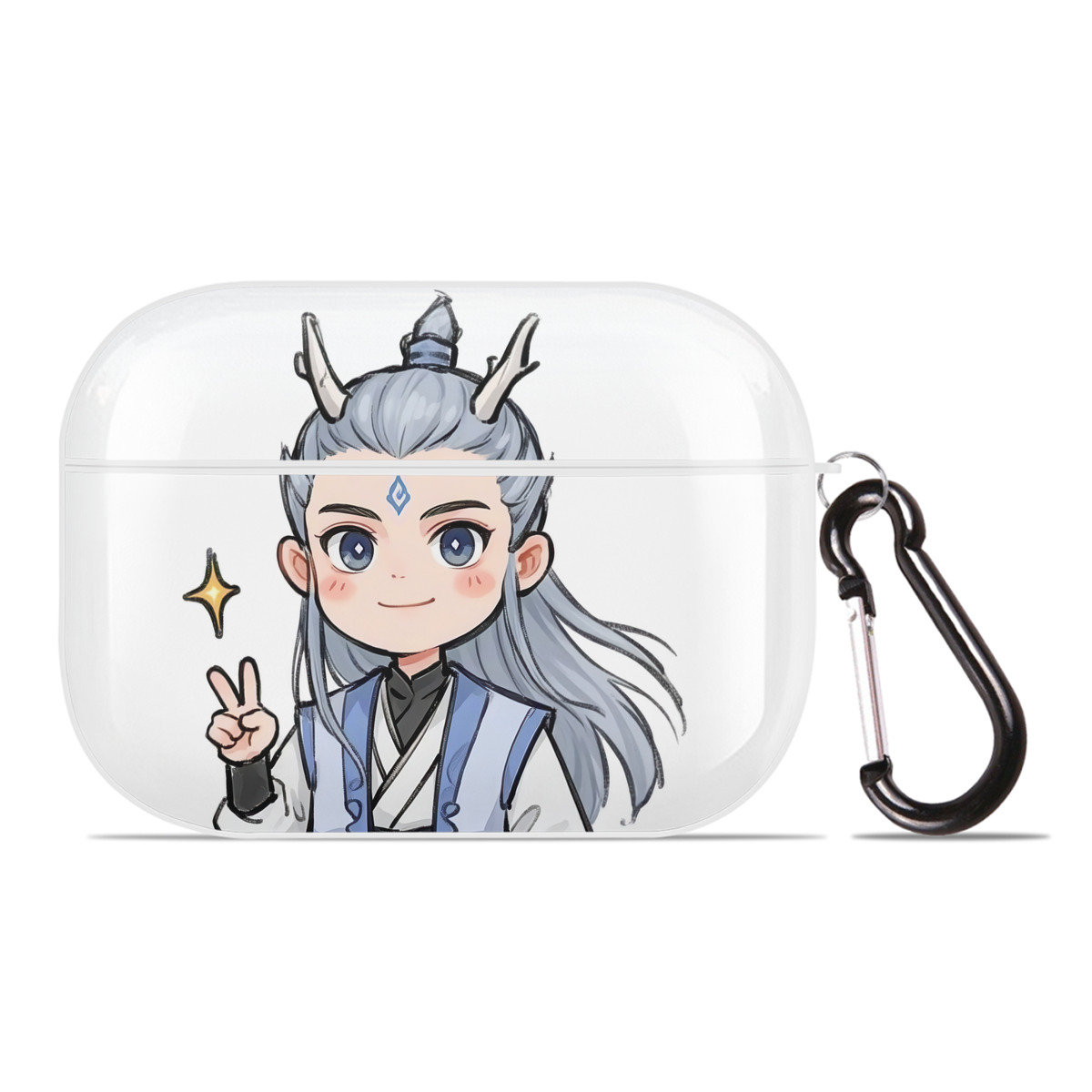 （画像用） Ne Zha 2 ナタ 魔童の大暴れ 【AirPods Pro用】ハードシェル保護ケース 耐衝撃・防指紋・カラビナ付き商品仕様