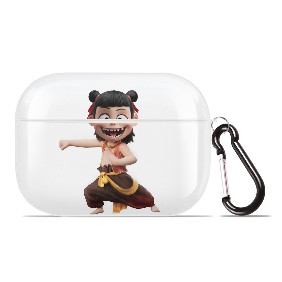 （画像用） Ne Zha 2 ナタ 魔童の大暴れ 【AirPods Pro用】ハードシェル保護ケース 耐衝撃・防指紋・カラビナ付き商品仕様