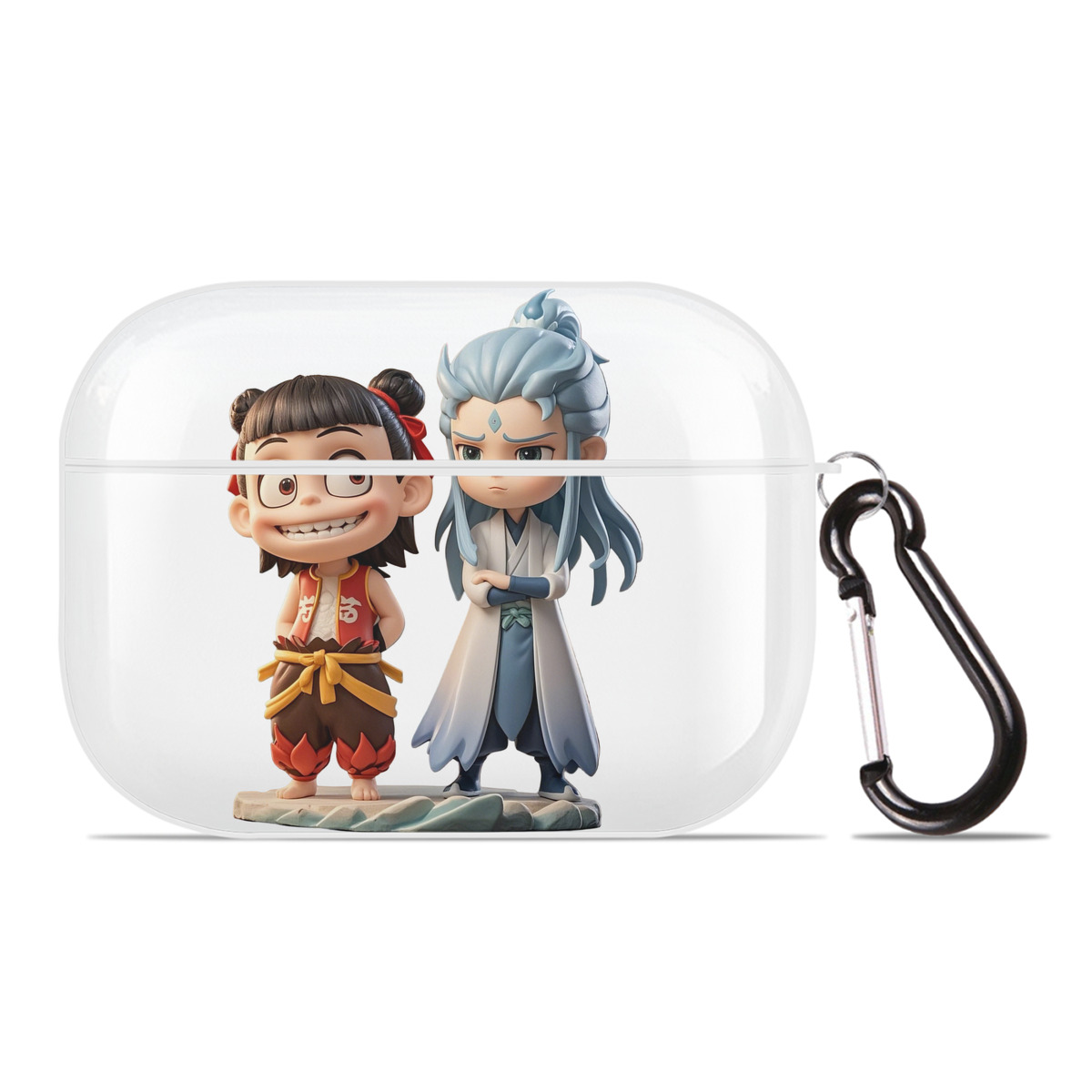 （画像用） Ne Zha 2 ナタ 魔童の大暴れ 【AirPods Pro用】ハードシェル保護ケース 耐衝撃・防指紋・カラビナ付き商品仕様