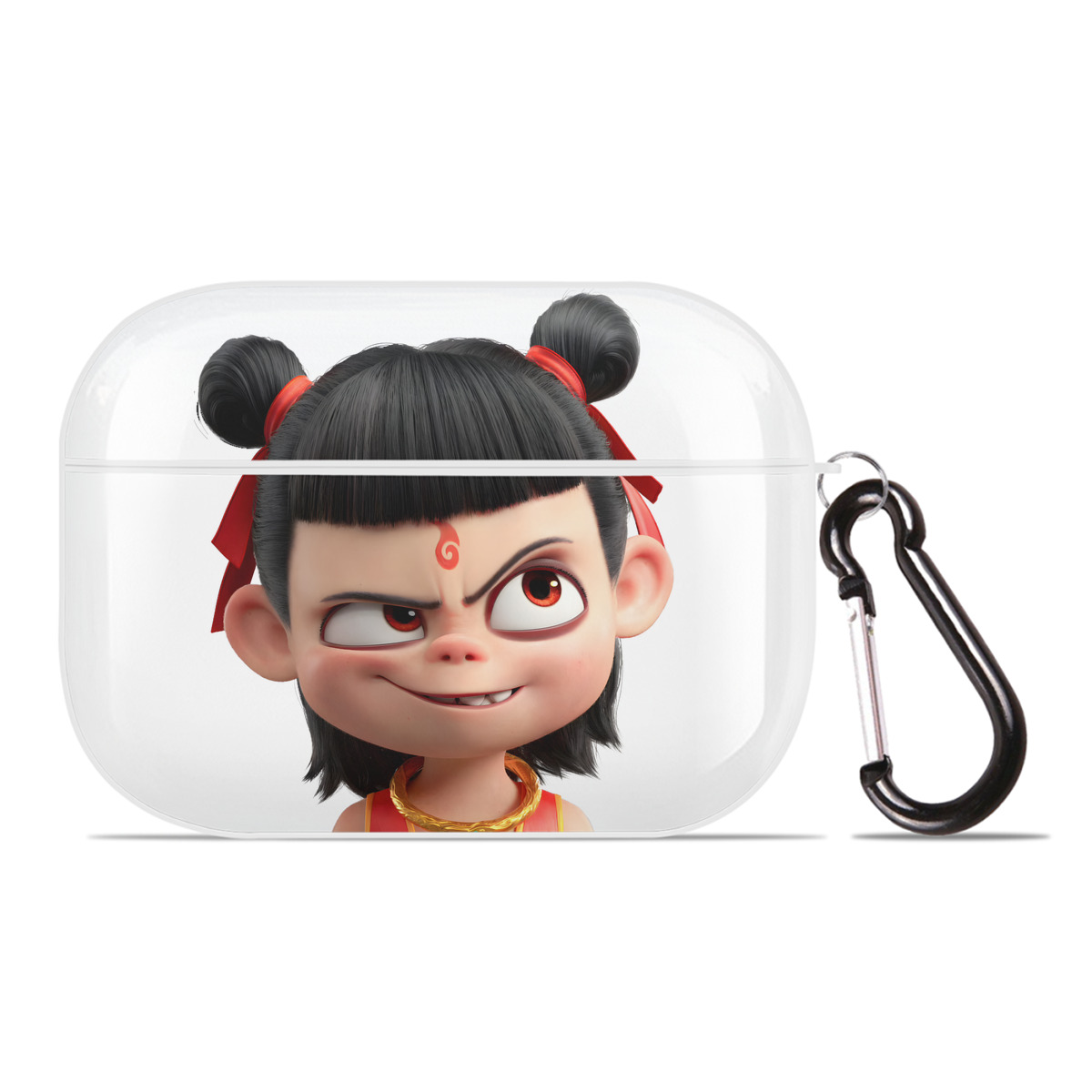 （画像用） Ne Zha 2 ナタ 魔童の大暴れ 【AirPods Pro用】ハードシェル保護ケース 耐衝撃・防指紋・カラビナ付き商品仕様