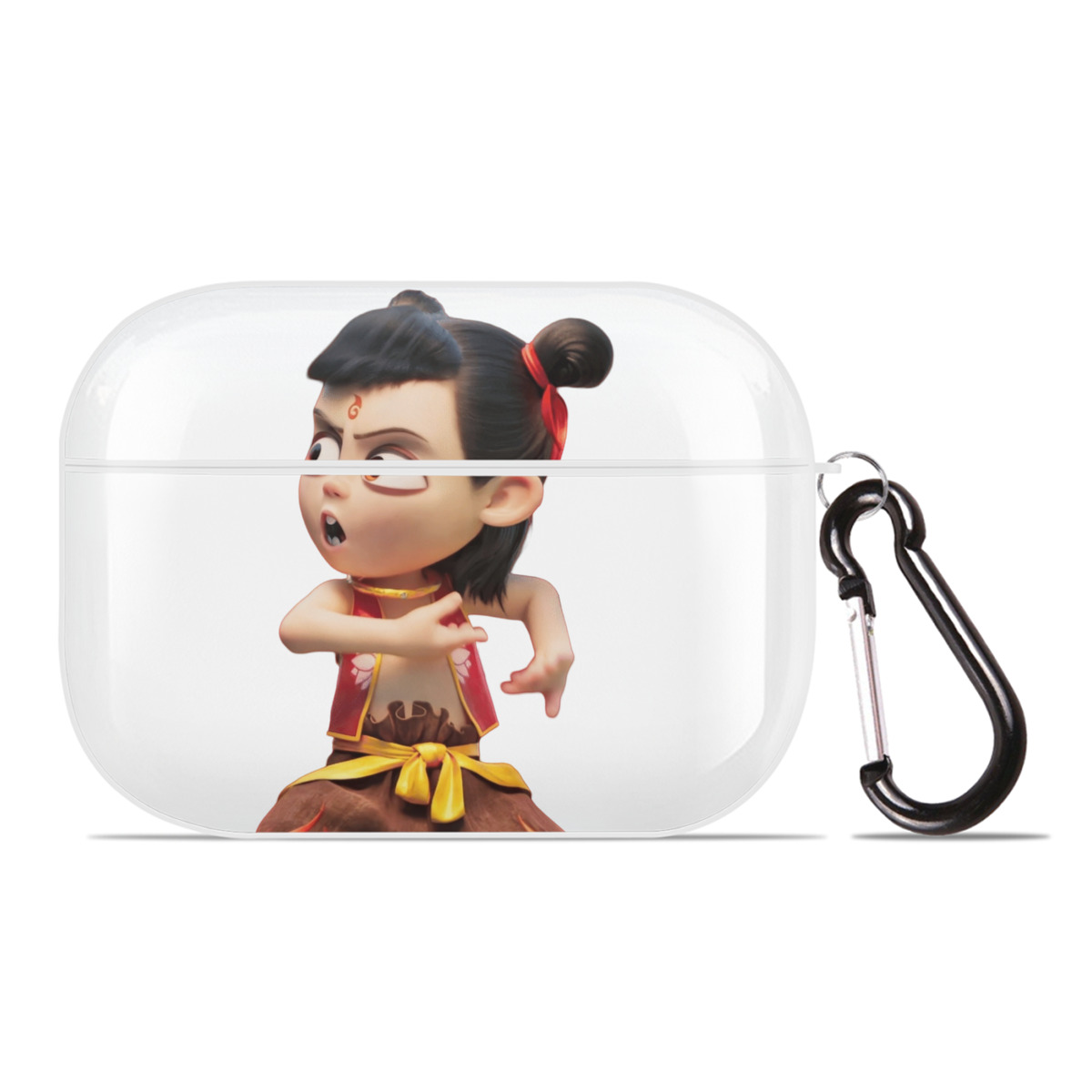 （画像用） Ne Zha 2 ナタ 魔童の大暴れ 【AirPods Pro用】ハードシェル保護ケース 耐衝撃・防指紋・カラビナ付き商品仕様