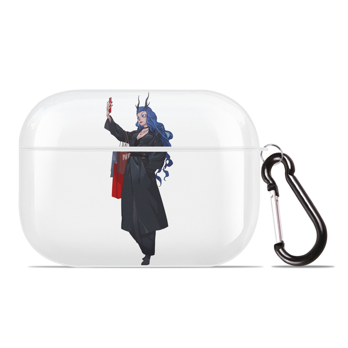 （画像用） Ne Zha 2 ナタ 魔童の大暴れ 【AirPods Pro用】ハードシェル保護ケース 耐衝撃・防指紋・カラビナ付き商品仕様