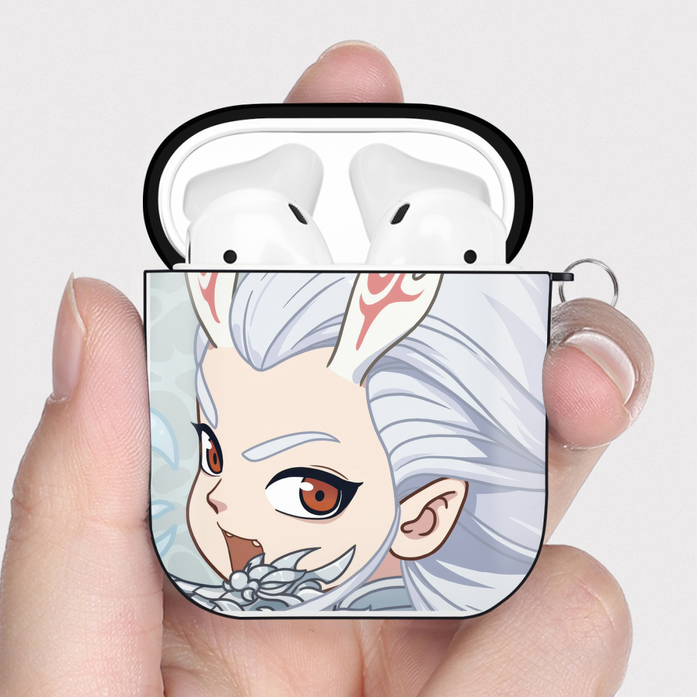 （画像用） Ne Zha 2 ナタ 魔童の大暴れ AirPods 第2世代保護ケース ハードシェル ブラック 耐衝撃・防指紋・カラビナ付き