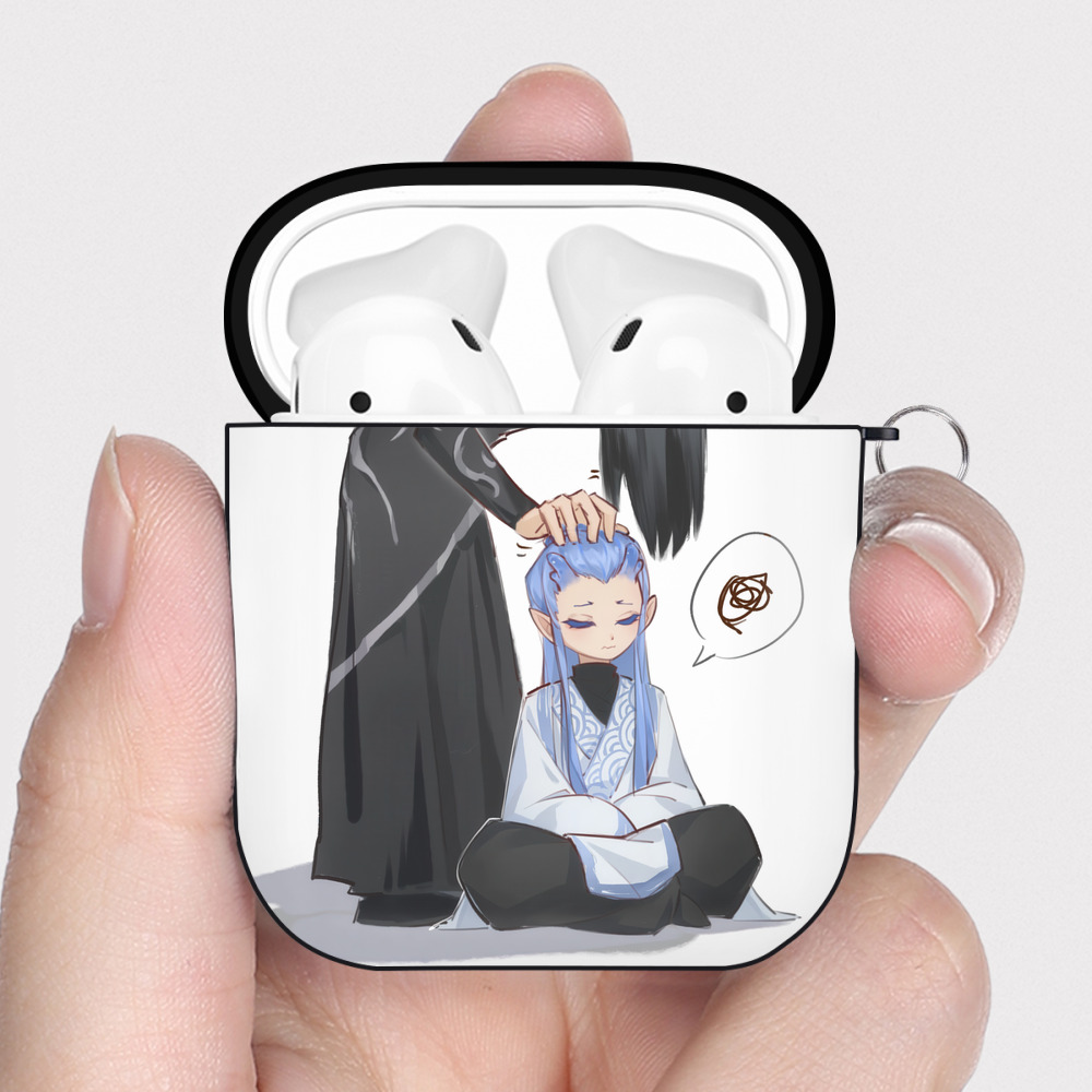 （画像用） Ne Zha 2 ナタ 魔童の大暴れ AirPods 第2世代保護ケース ハードシェル ブラック 耐衝撃・防指紋・カラビナ付き