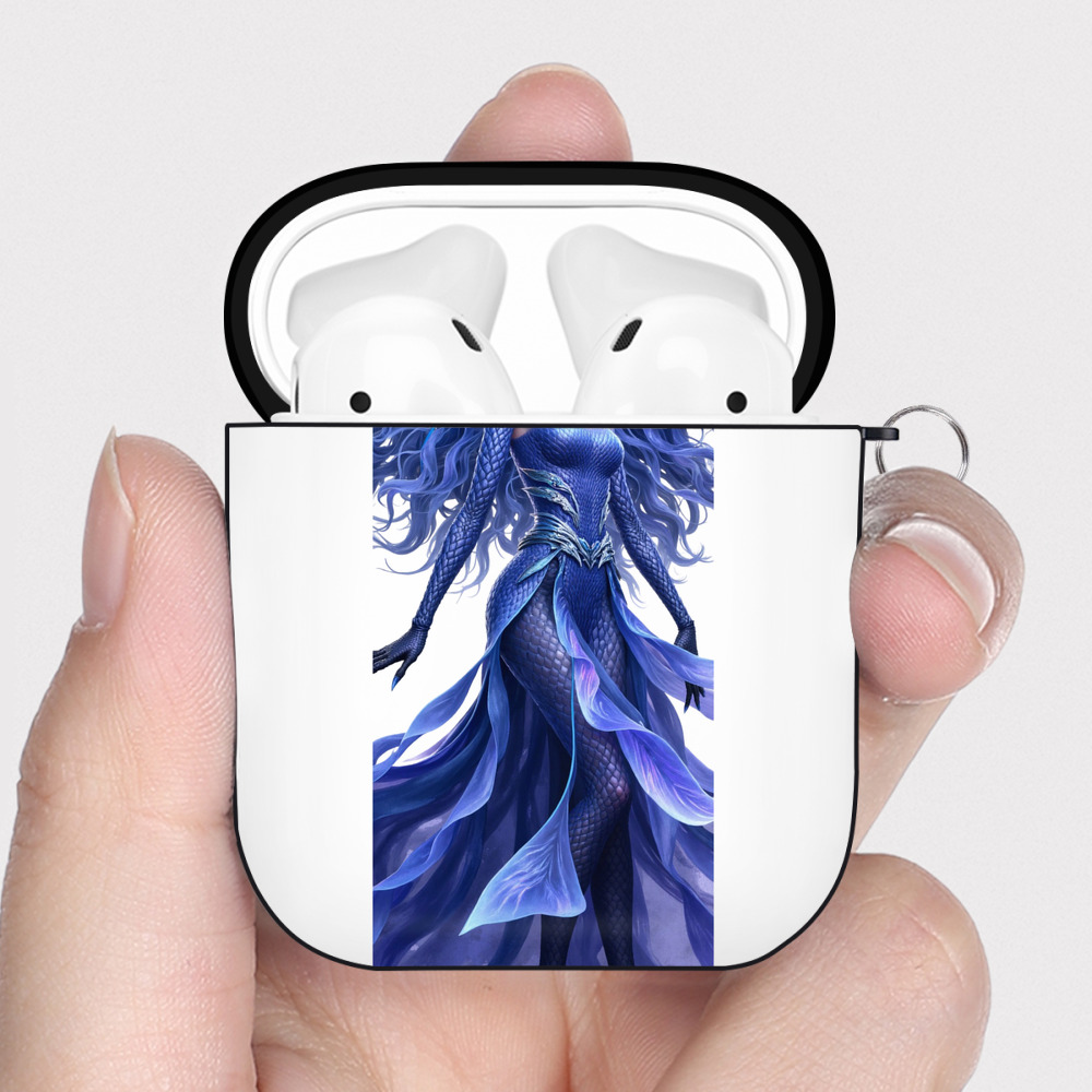 （画像用） Ne Zha 2 ナタ 魔童の大暴れ AirPods 第2世代保護ケース ハードシェル ブラック 耐衝撃・防指紋・カラビナ付き