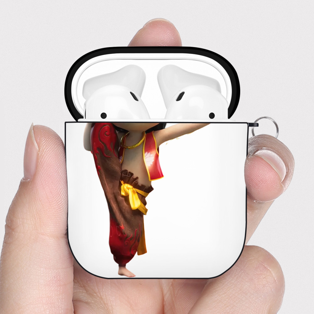 （画像用） Ne Zha 2 ナタ 魔童の大暴れ AirPods 第2世代保護ケース ハードシェル ブラック 耐衝撃・防指紋・カラビナ付き