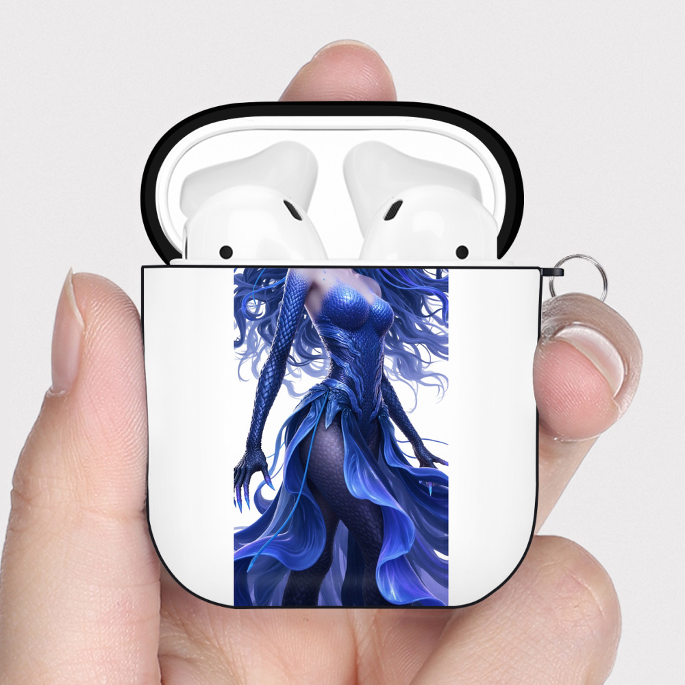 （画像用） Ne Zha 2 ナタ 魔童の大暴れ AirPods 第2世代保護ケース ハードシェル ブラック 耐衝撃・防指紋・カラビナ付き