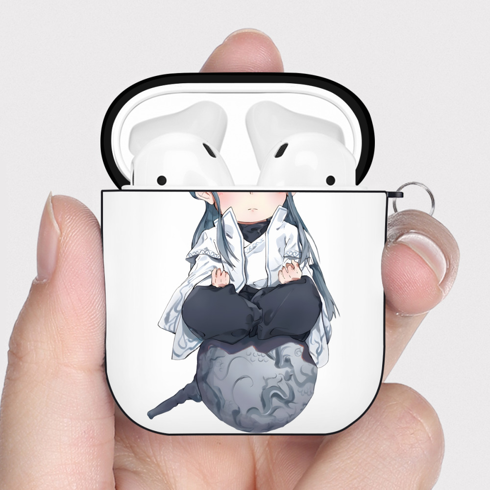 （画像用） Ne Zha 2 ナタ 魔童の大暴れ AirPods 第2世代保護ケース ハードシェル ブラック 耐衝撃・防指紋・カラビナ付き