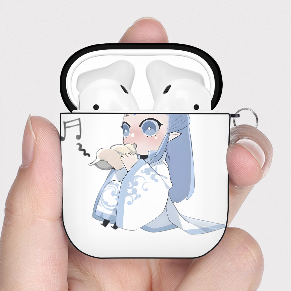 （画像用） Ne Zha 2 ナタ 魔童の大暴れ AirPods 第2世代保護ケース ハードシェル ブラック 耐衝撃・防指紋・カラビナ付き