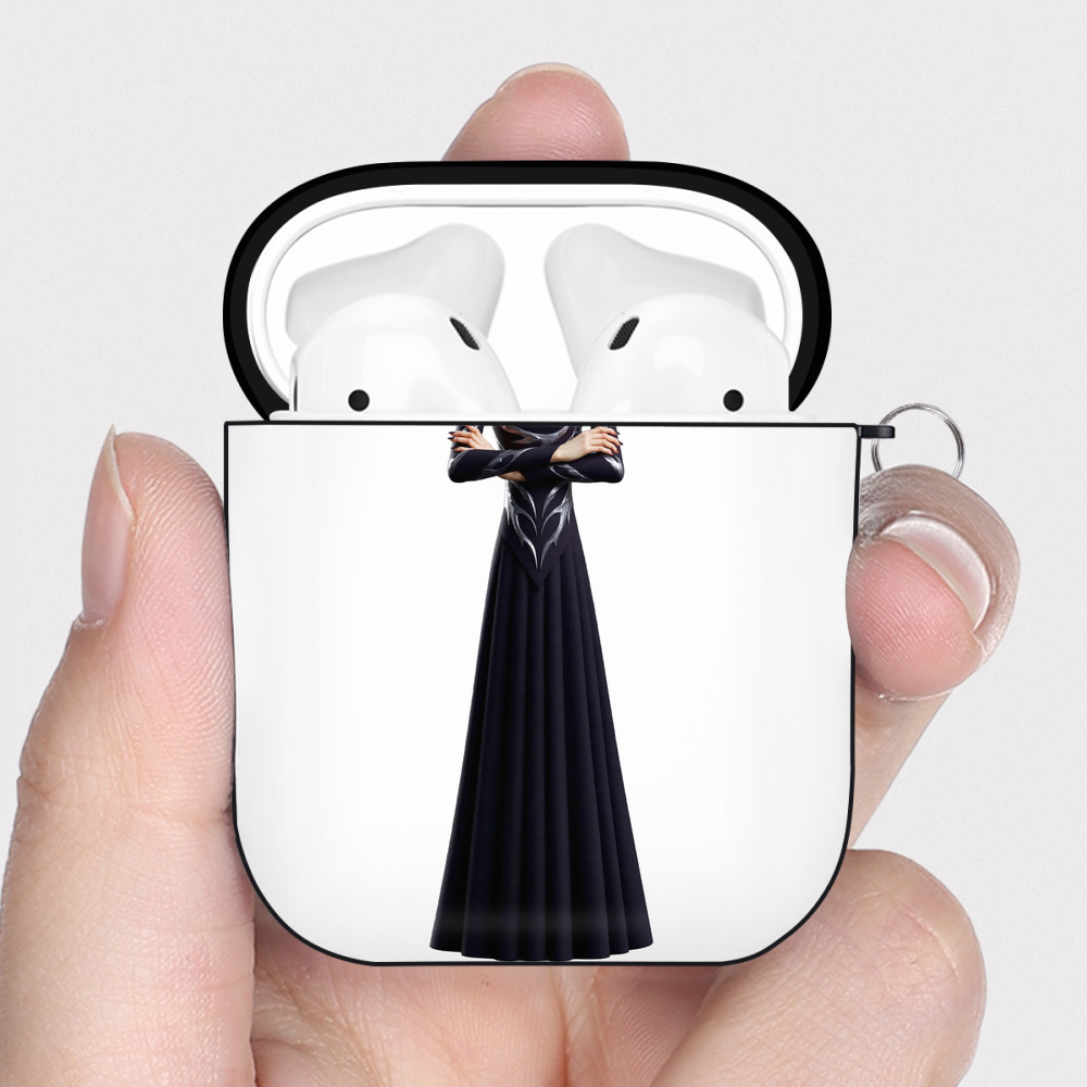 （画像用） Ne Zha 2 ナタ 魔童の大暴れ AirPods 第2世代保護ケース ハードシェル ブラック 耐衝撃・防指紋・カラビナ付き