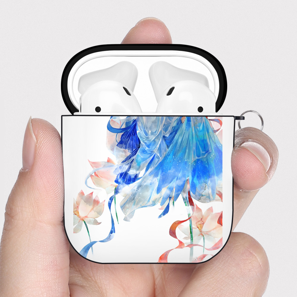 （画像用） Ne Zha 2 ナタ 魔童の大暴れ AirPods 第2世代保護ケース ハードシェル ブラック 耐衝撃・防指紋・カラビナ付き