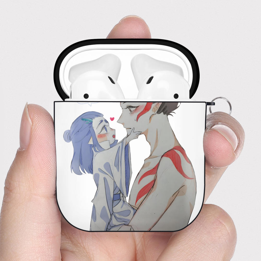 （画像用） Ne Zha 2 ナタ 魔童の大暴れ AirPods 第2世代保護ケース ハードシェル ブラック 耐衝撃・防指紋・カラビナ付き